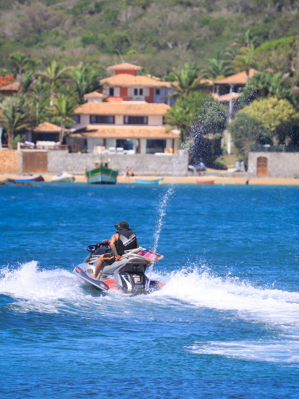 Jet ski adventure on clear blue water